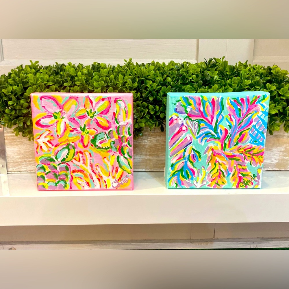 Lilly Pulitzer Paintings assorted prints!! Spread the word and inquire on sizes!